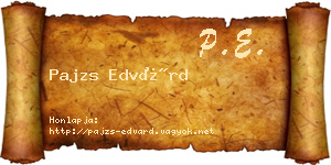 Pajzs Edvárd névjegykártya
